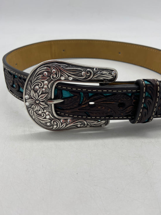 Ariat Turquoise Leather  Belt Sz 28W