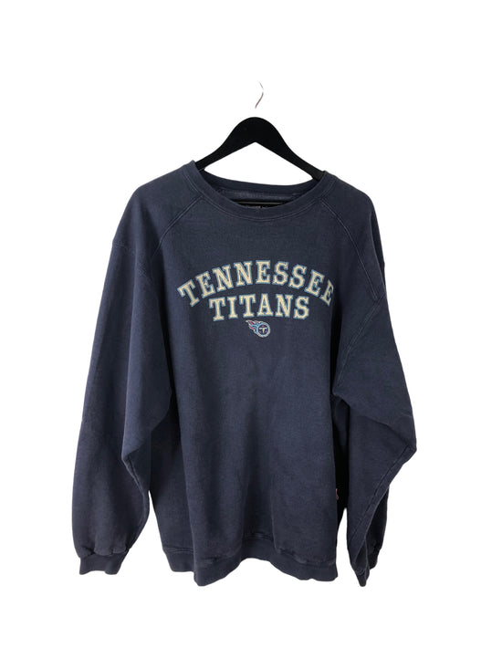 VTG Logo Athletic 90s Tennessee Titans Crewneck XXL Navy