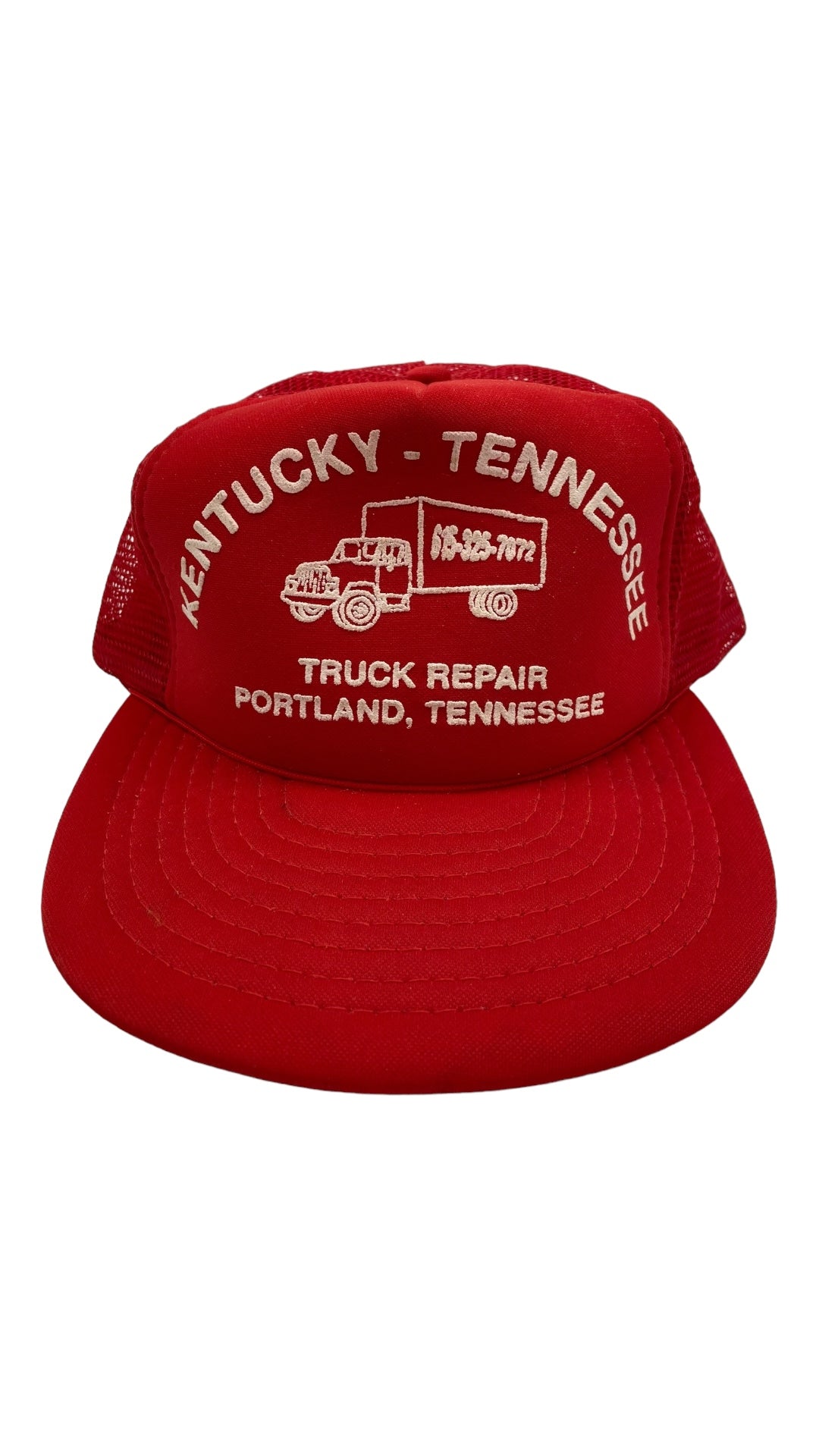 VTG Kentucky Tennessee Truck Repair Red Trucker Hat