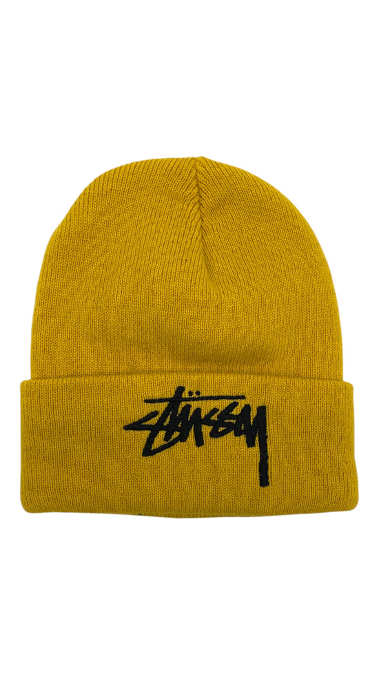 Preowned Yellow Stussy Beanie