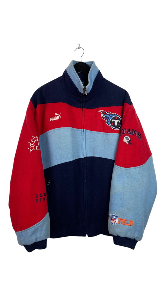 VTG Tennessee Titans Puma Wool Zip Up Jacket Sz M/L