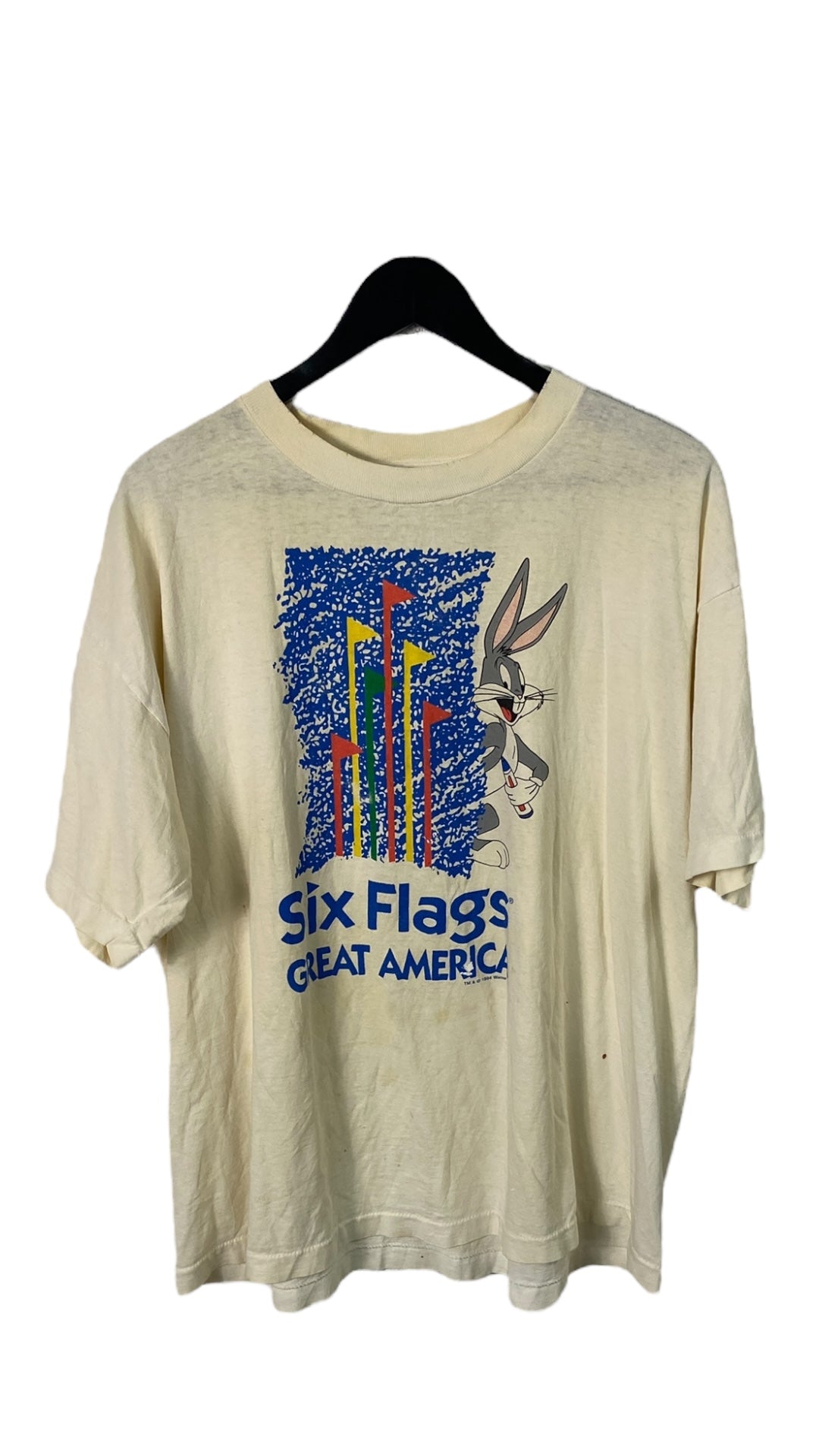 VTG 1994 Six Flags of America Tee Sz XXL