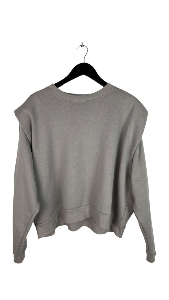 Free From Fear Shoulder Pad Grey Sweater Sz M