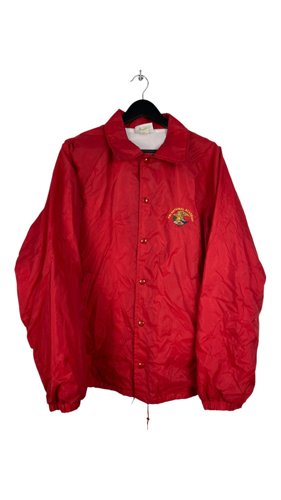 VTG FBI National Academy Red Nylon Jacket Sz L