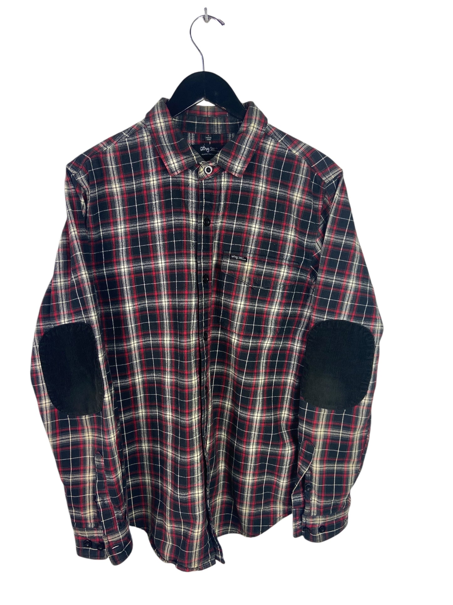 LRG Womens Flannel Red/Black Plaid Flannel Sz L