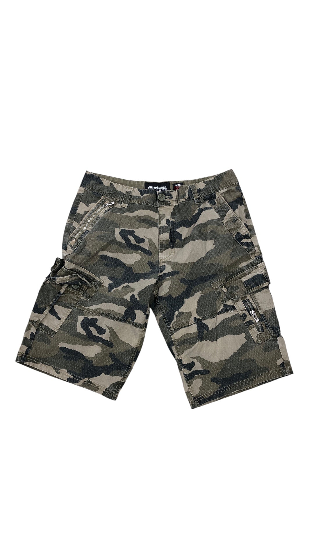 Y2K Ecko Camo Cargo Shorts Sz 32