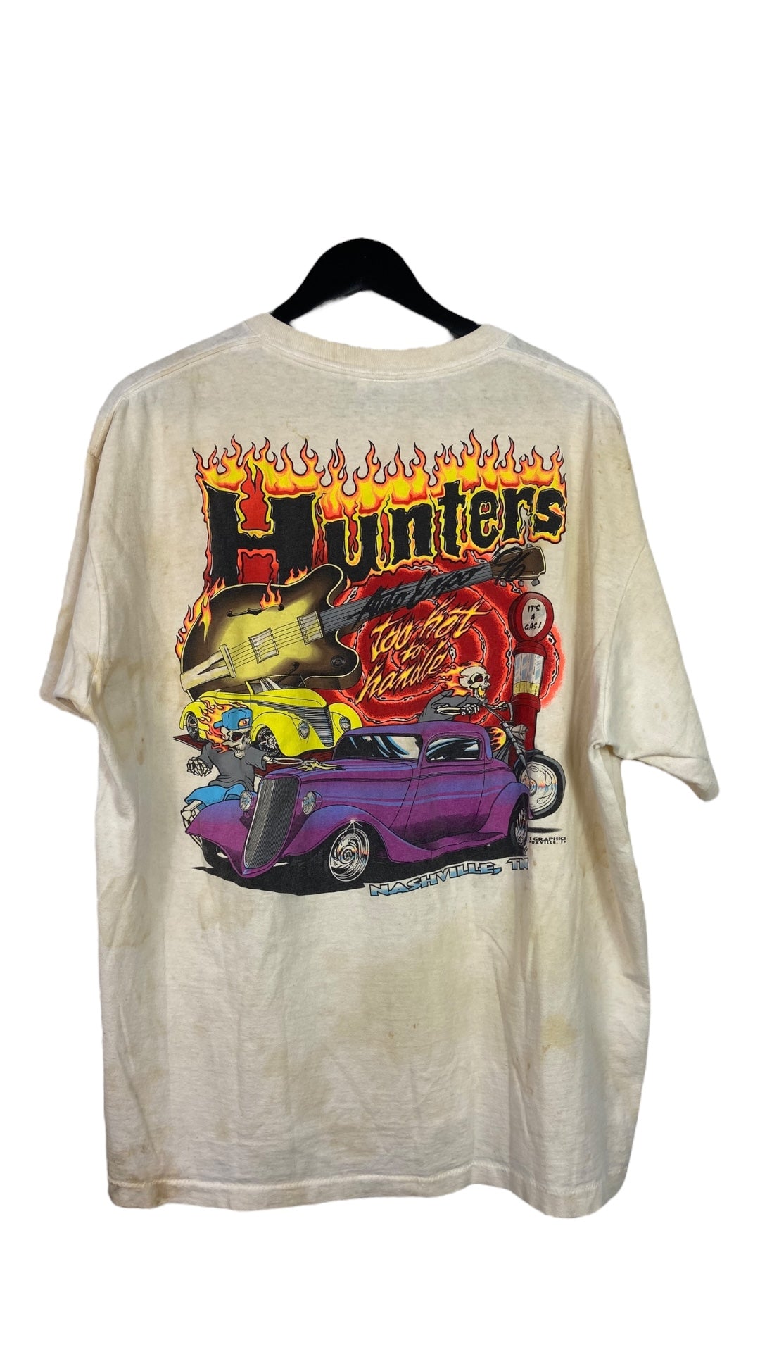 VTG Thrashed Hunters Nashville TN Tee Sz XL