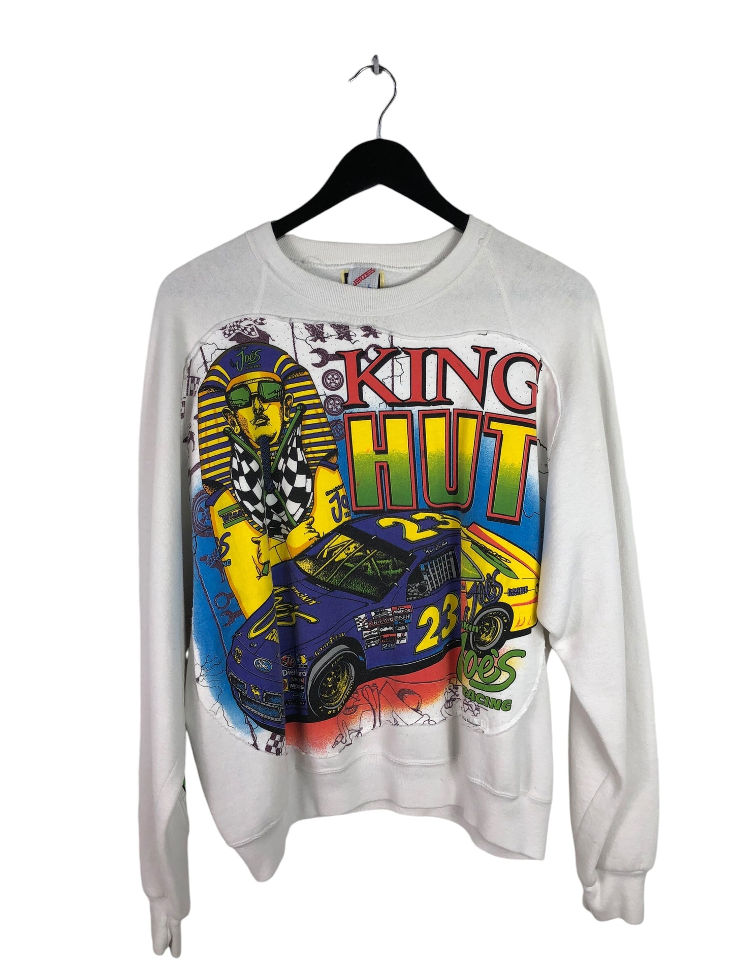 VTG Reworked King Hut Nascar Crewneck Sz XL