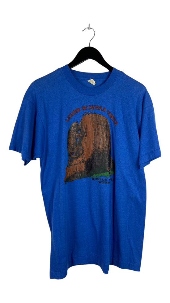 VTG Devils Tower Wyoming 80's Bear Tee Sz XL