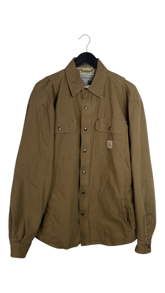 Carhartt Brown Button Up Shacket Sz M