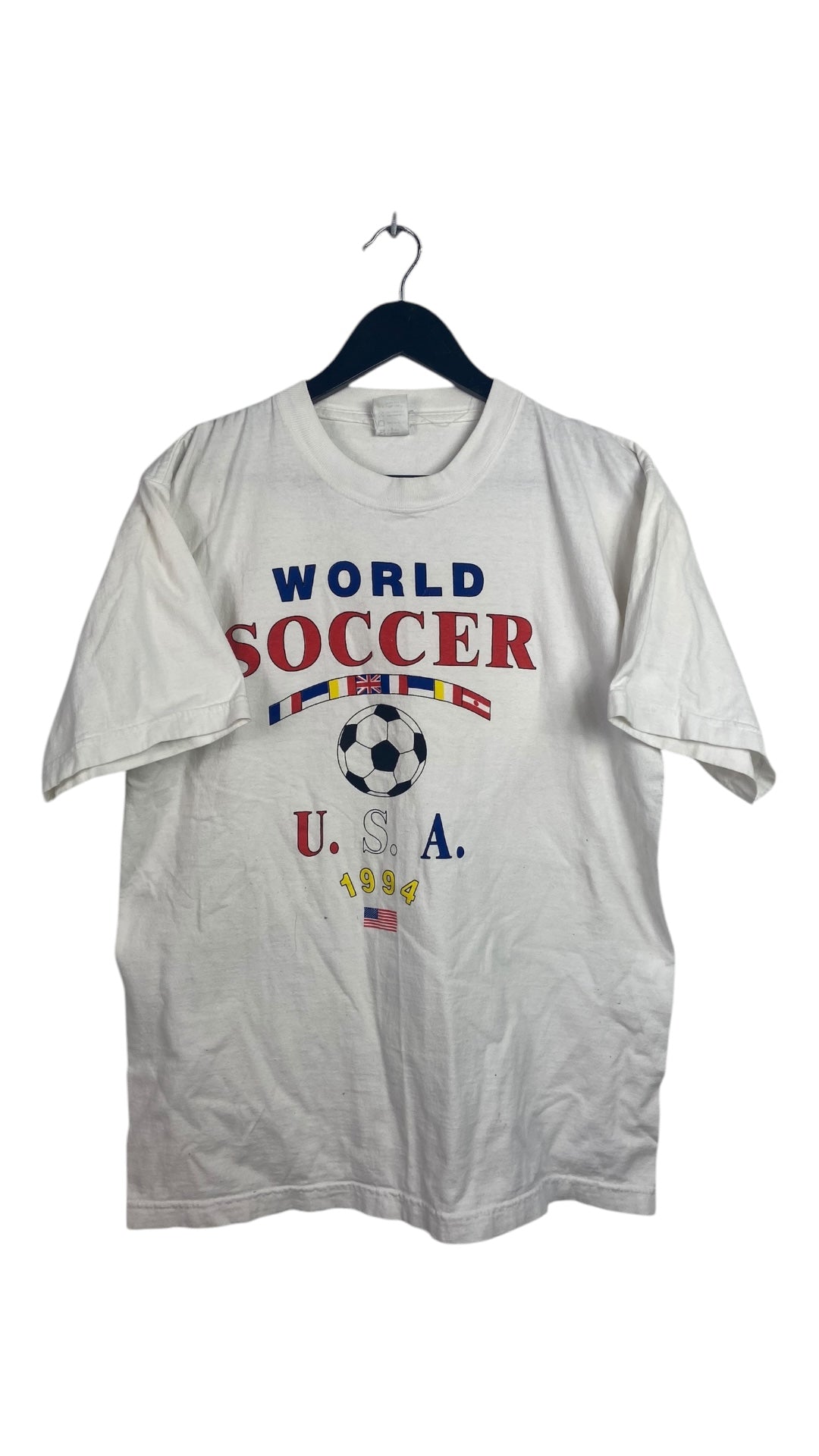 VTG World Soccer USA 1994 Tee Sz L