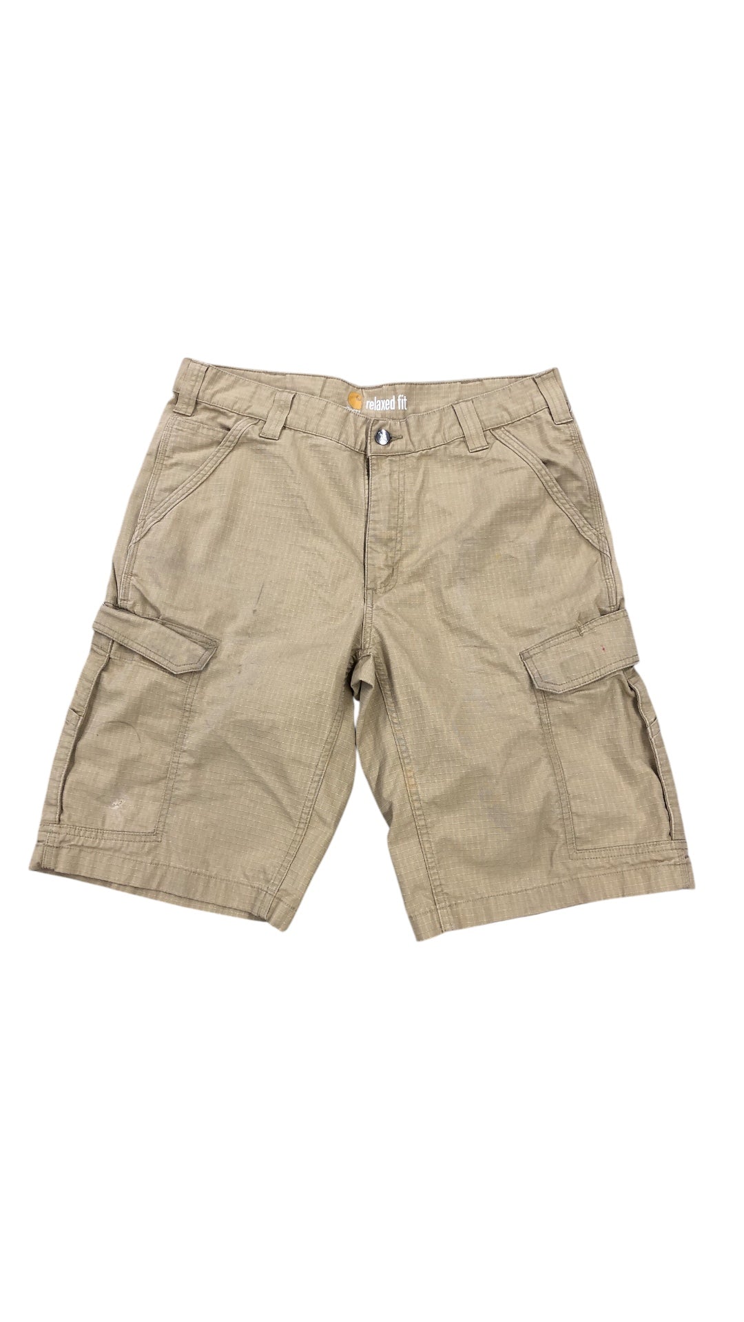 Y2K Carhartt Tan Canvas Cargo Shorts Sz 34