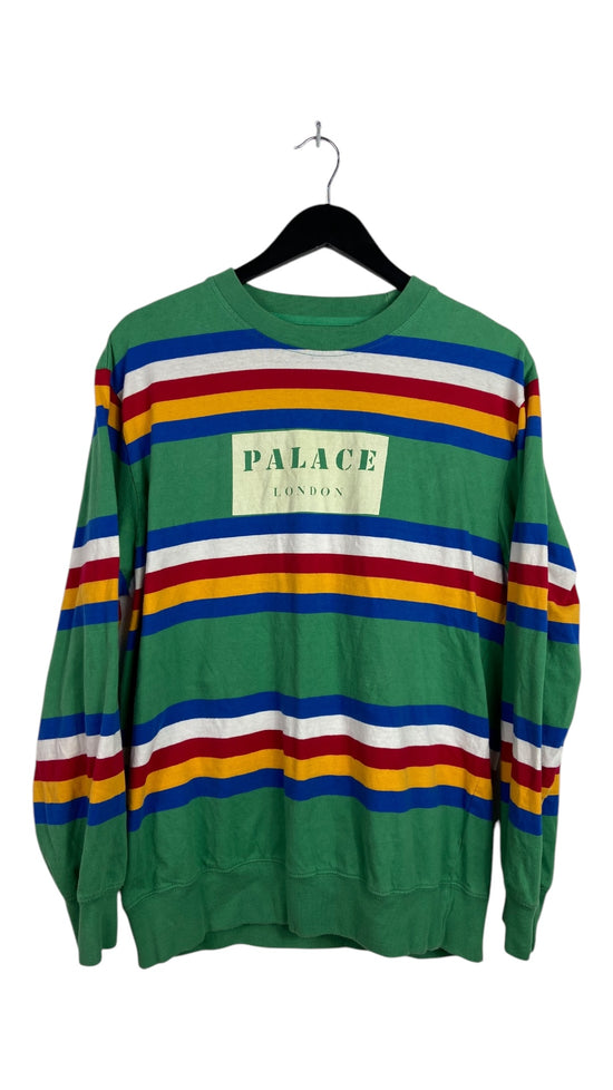 Palace London Rainbow Stripe LS Tee Sz M