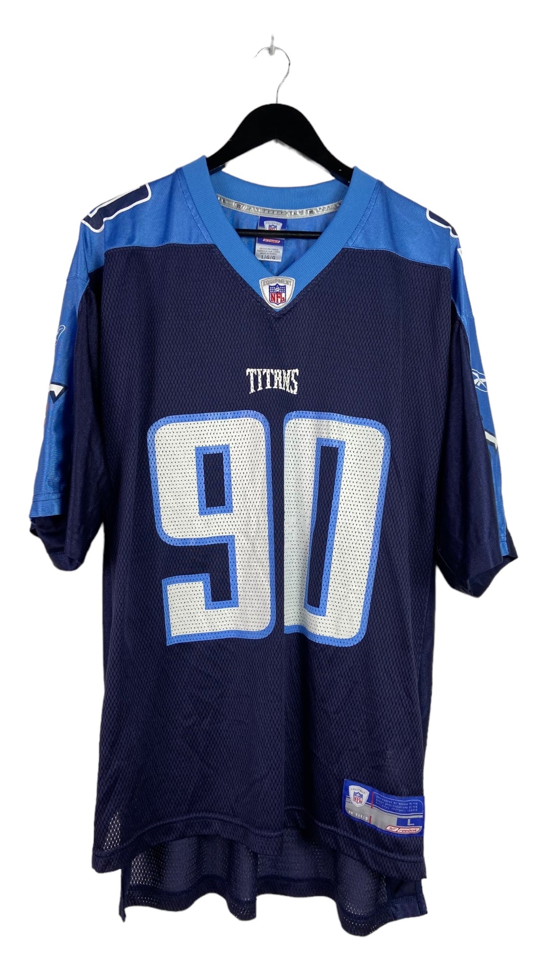 Y2K Tennessee Titans #90 Jevon Kearse Reebok Jersey Sz L