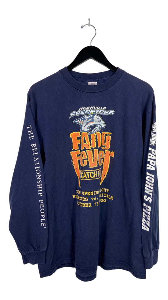 VTG Nashville Predators Fang Fever L/S Tee Sz XL