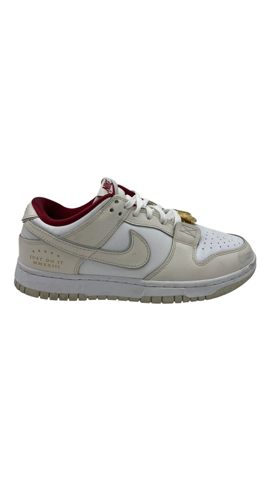 Preowned Nike Dunk Low SE Just Do It White Phantom Sz 9W/7.5M  DV1160-100