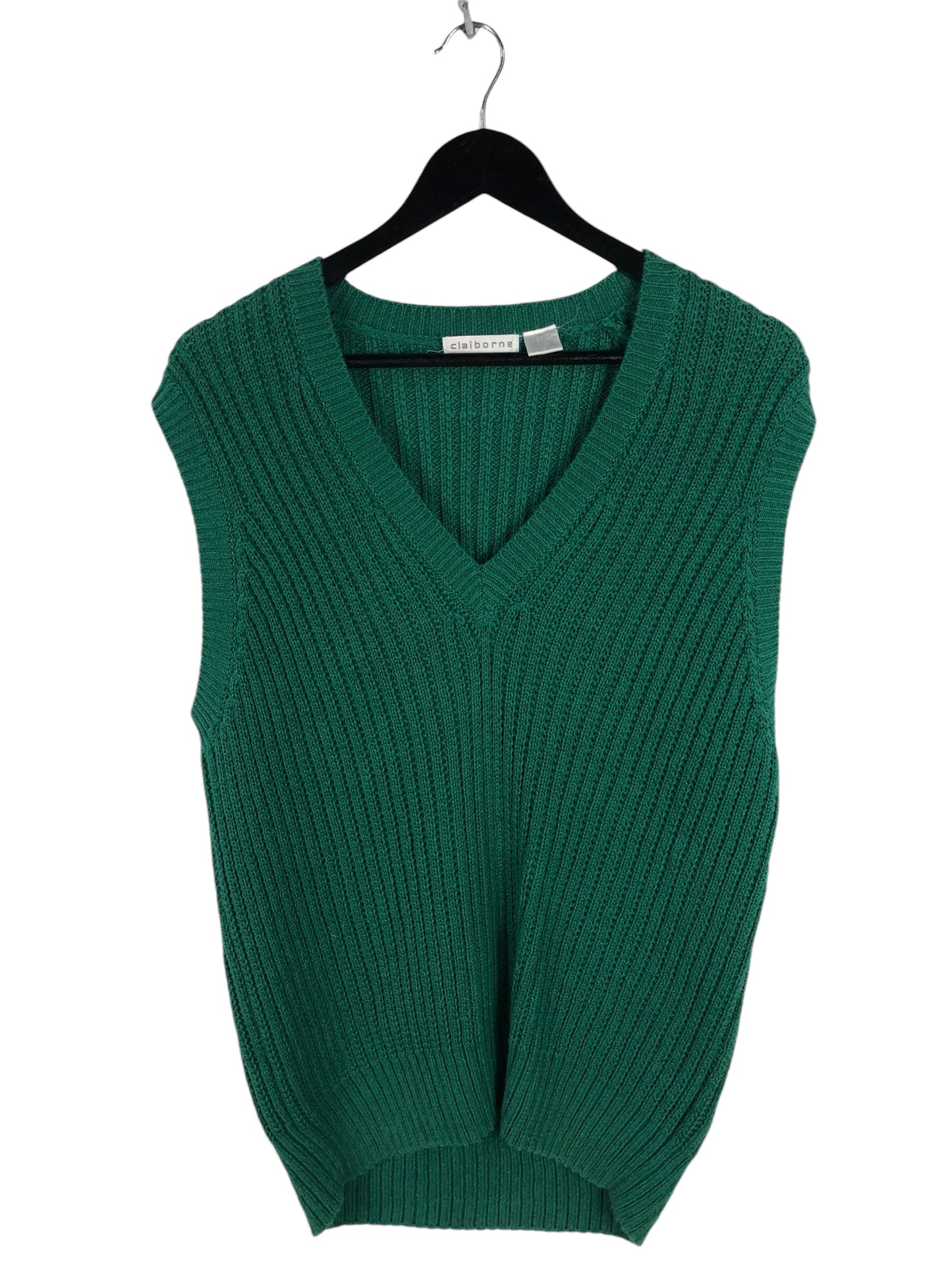 VTG Emerald Green Sweater Vest Sz M