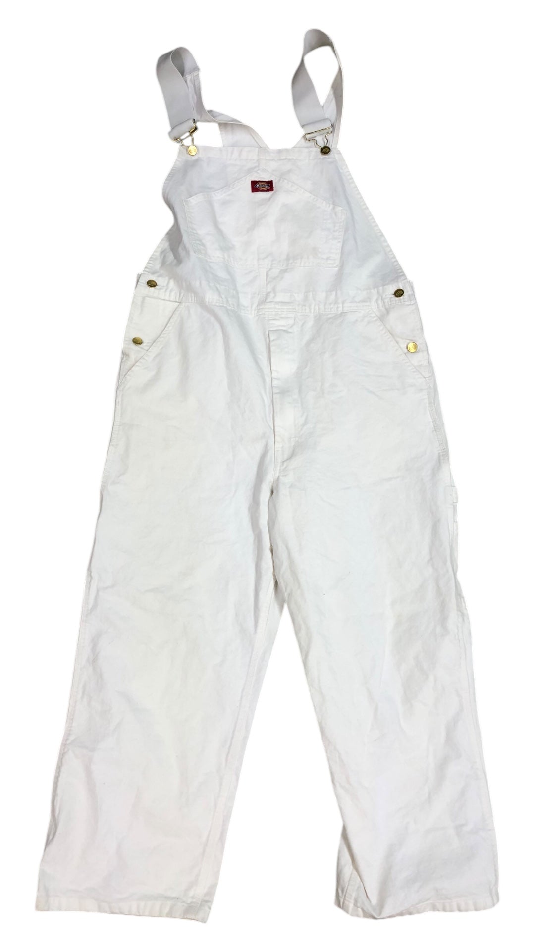 Preowned White Dickies Overalls Sz 40x26