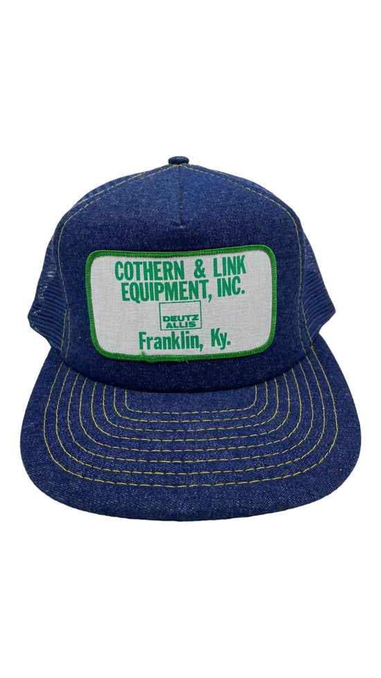 Vintage Cothern & Link Equipment Inc Designer Award Trucker Hat