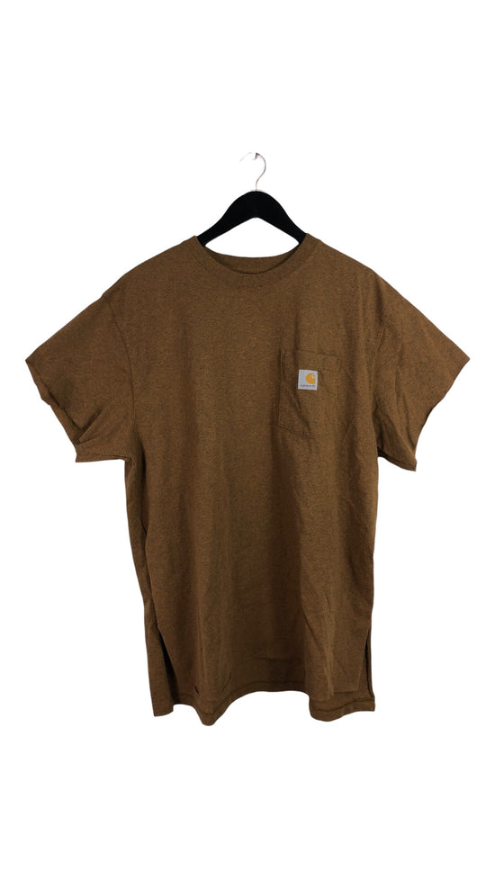 Carhartt Brown Cut Up Pocket Tee Sz XL