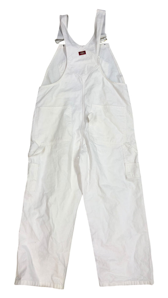 Preowned White Dickies Overalls Sz 40x26