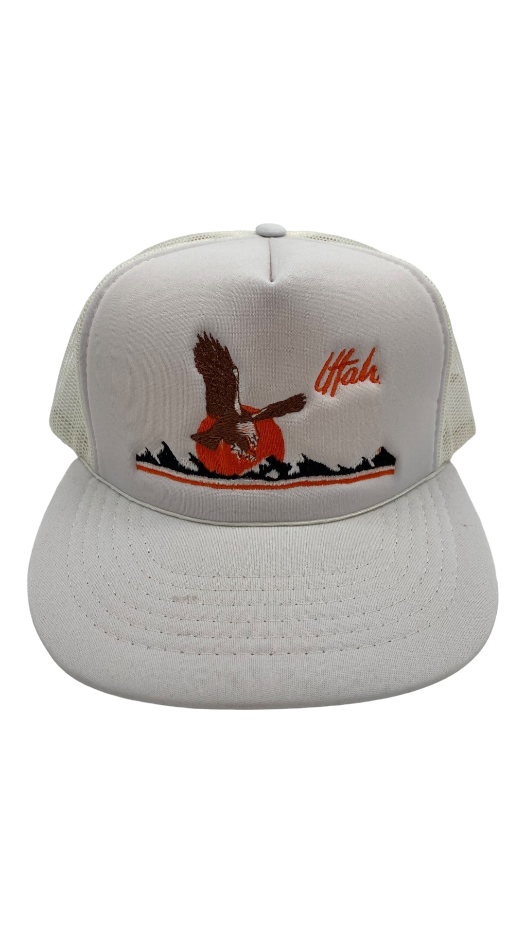 VTG Utah Eagle Nature White Trucker Hat