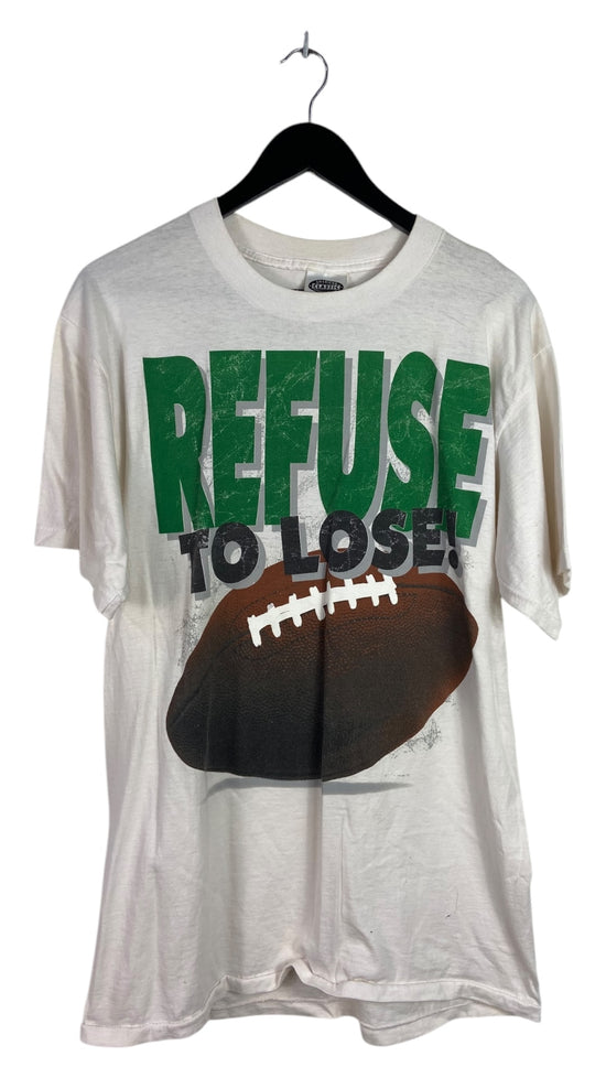 VTG Life's a Sport Refuse to Lose Football Tee Sz L