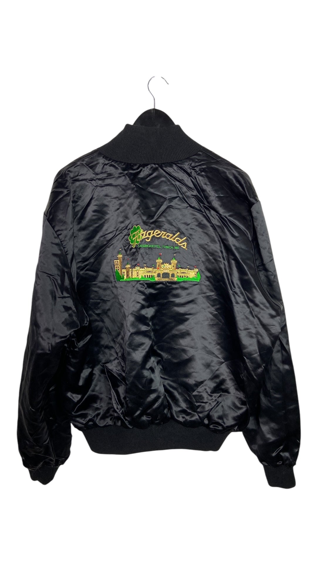 VTG Fitzgerald's Casino Reversible Bomber Sz L