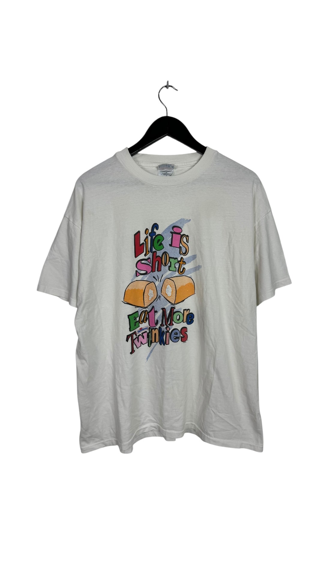 VTG "Life is Short" Twinkie Tee Sz L