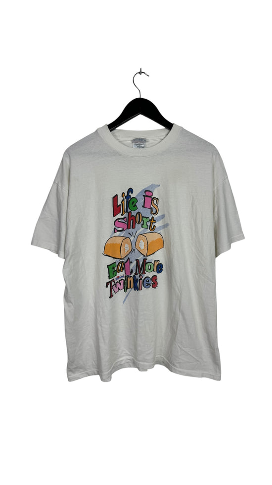VTG "Life is Short" Twinkie Tee Sz L