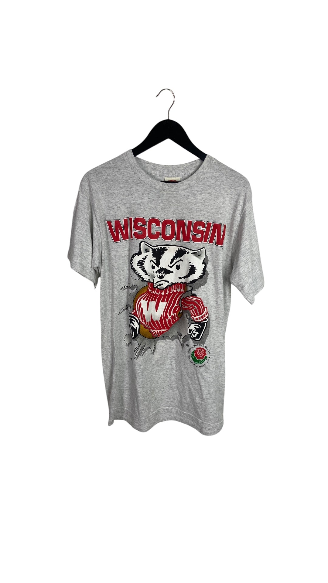 VTG Wisconsin Badgers Rose Bowl Double Sided Tee Sz M