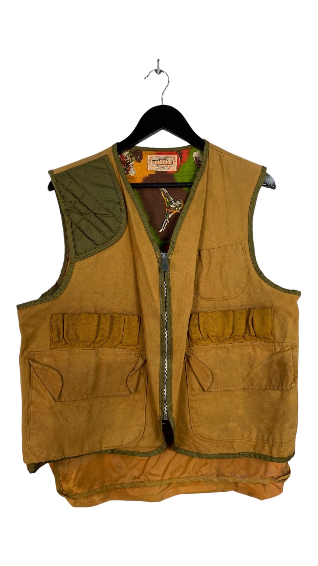 VTG Saftbak Hunting Clothes Brown Vest Sz M/L