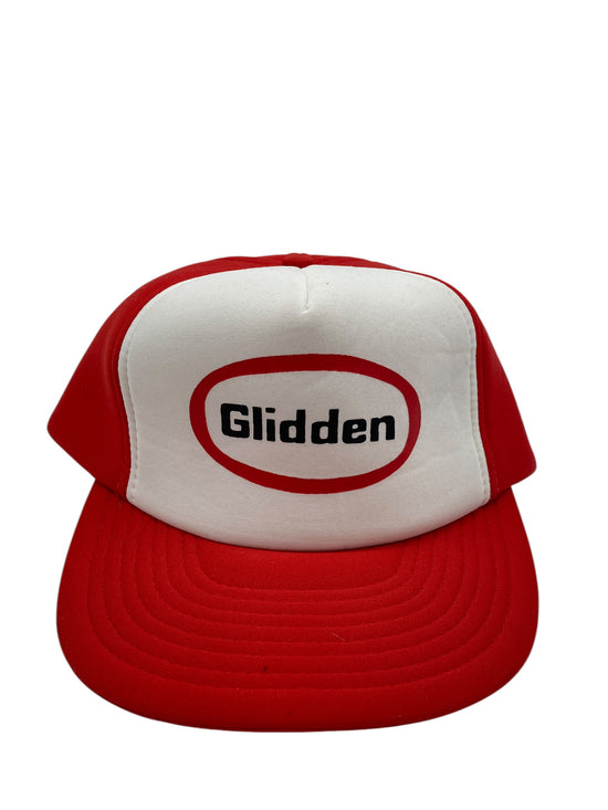 VTG Glidden White/Red Trucker Hat