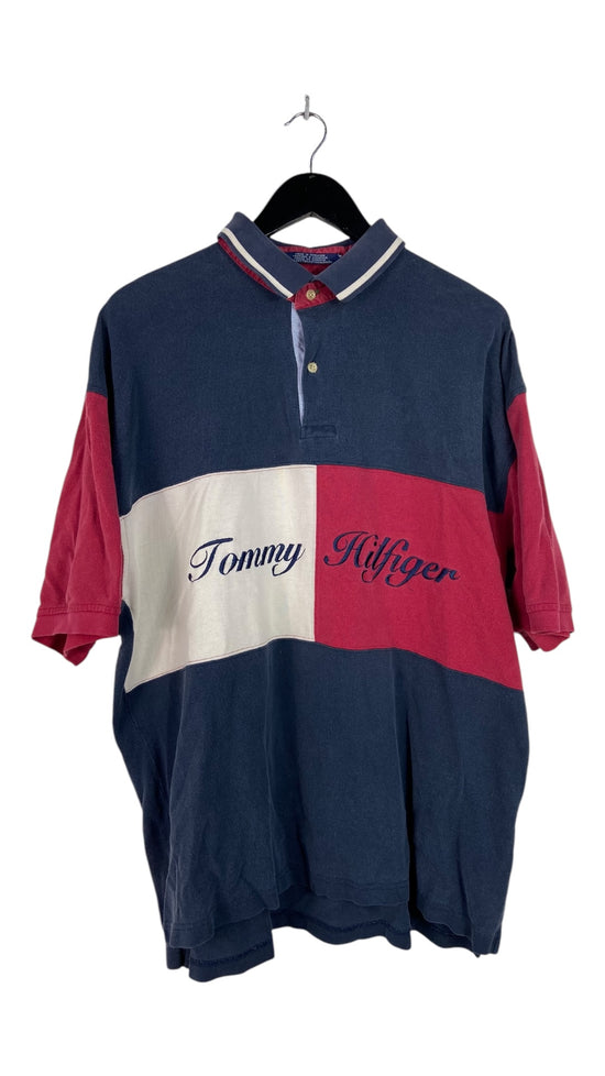 VTG Tommy Hilfiger Colorblock Polo Shirt Sz XL/XXL