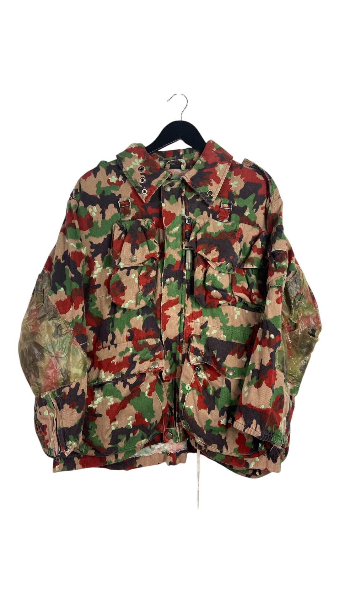 VTG Belgian Military Camo Jacket Sz XL