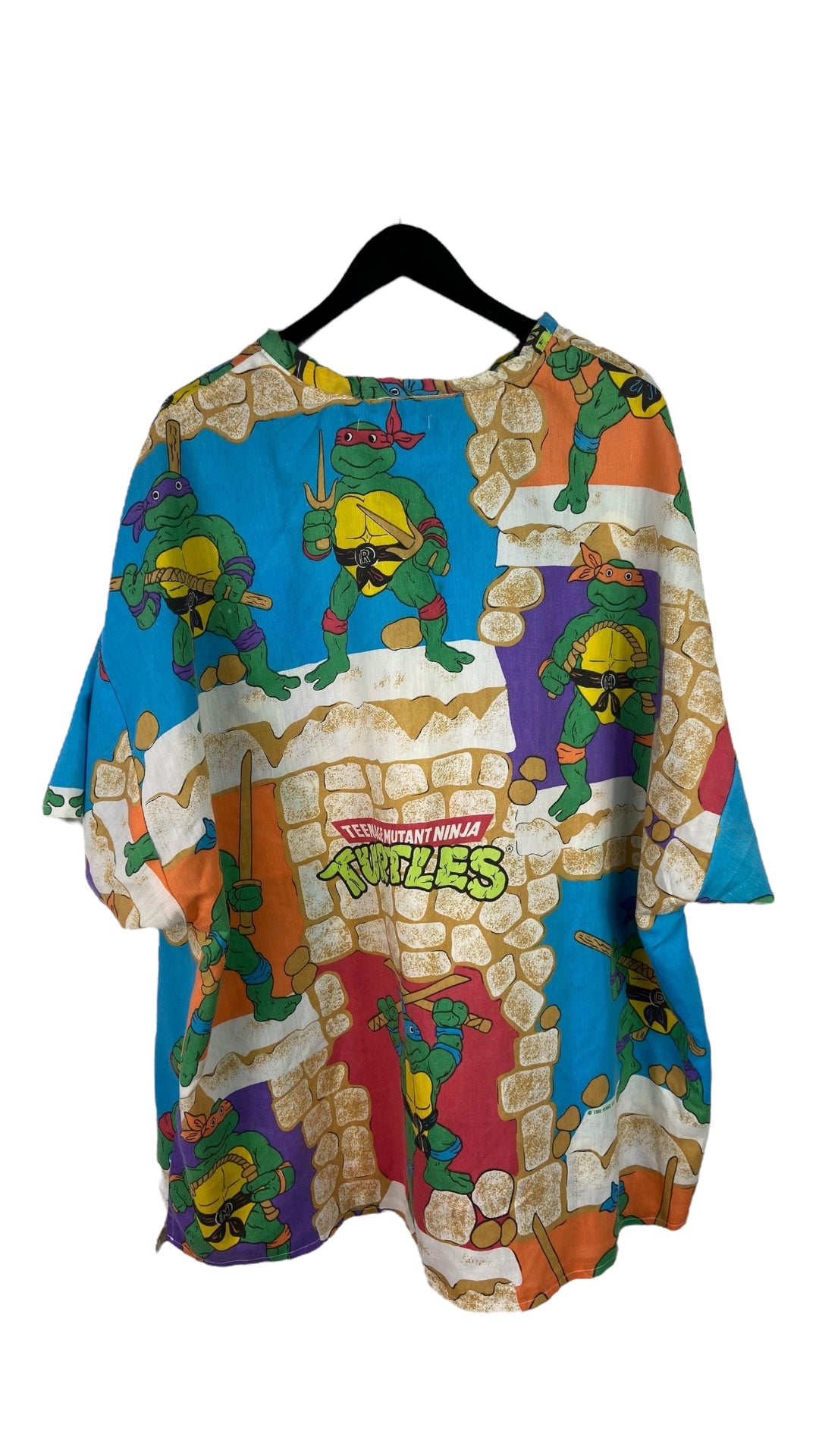 Preowned 1/1 Morning After The Rave Ninja Turtles Shirt Sz XXXL