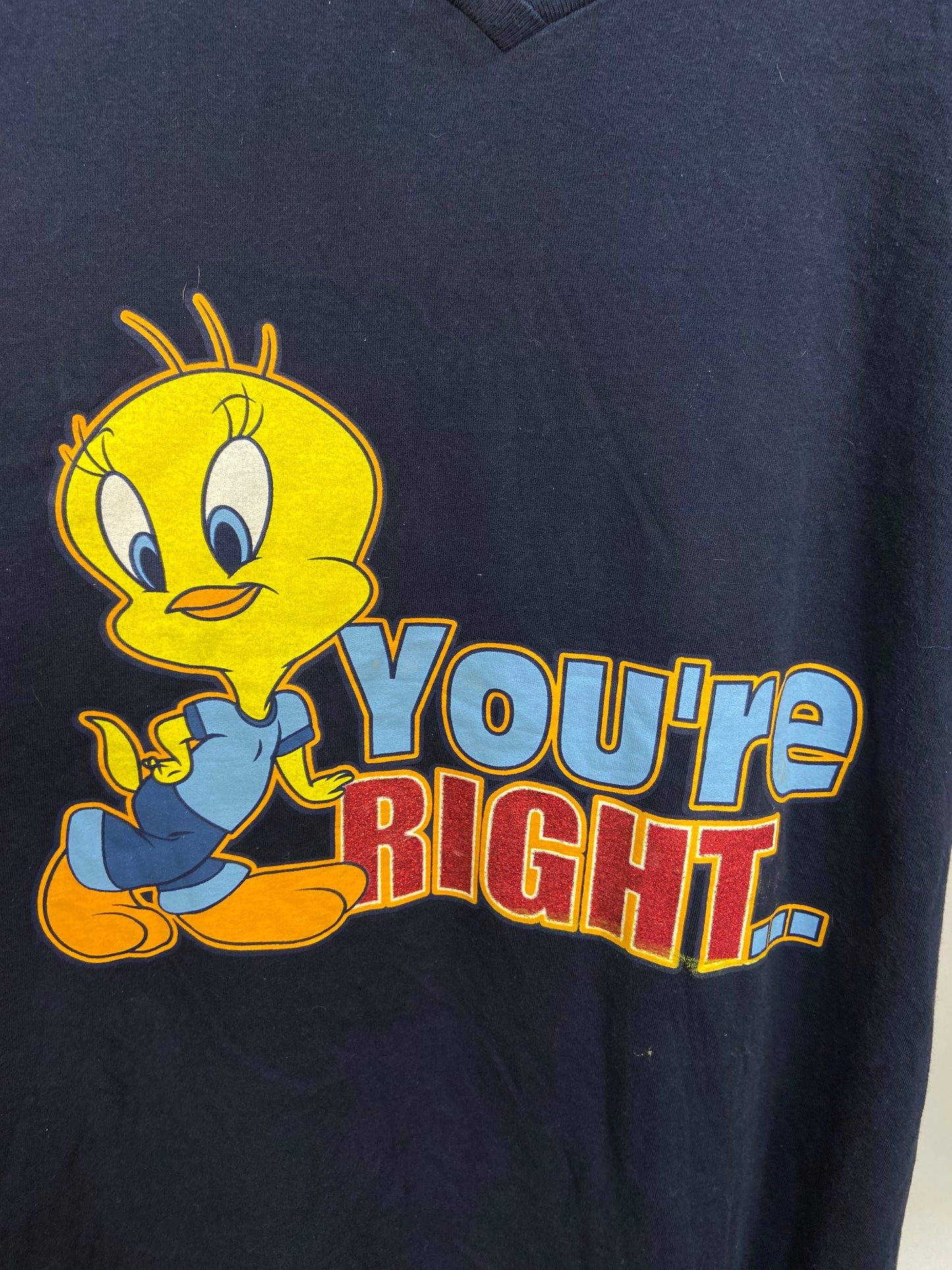 VTG Women's You're Right Tweety Bird Tee Sz XL