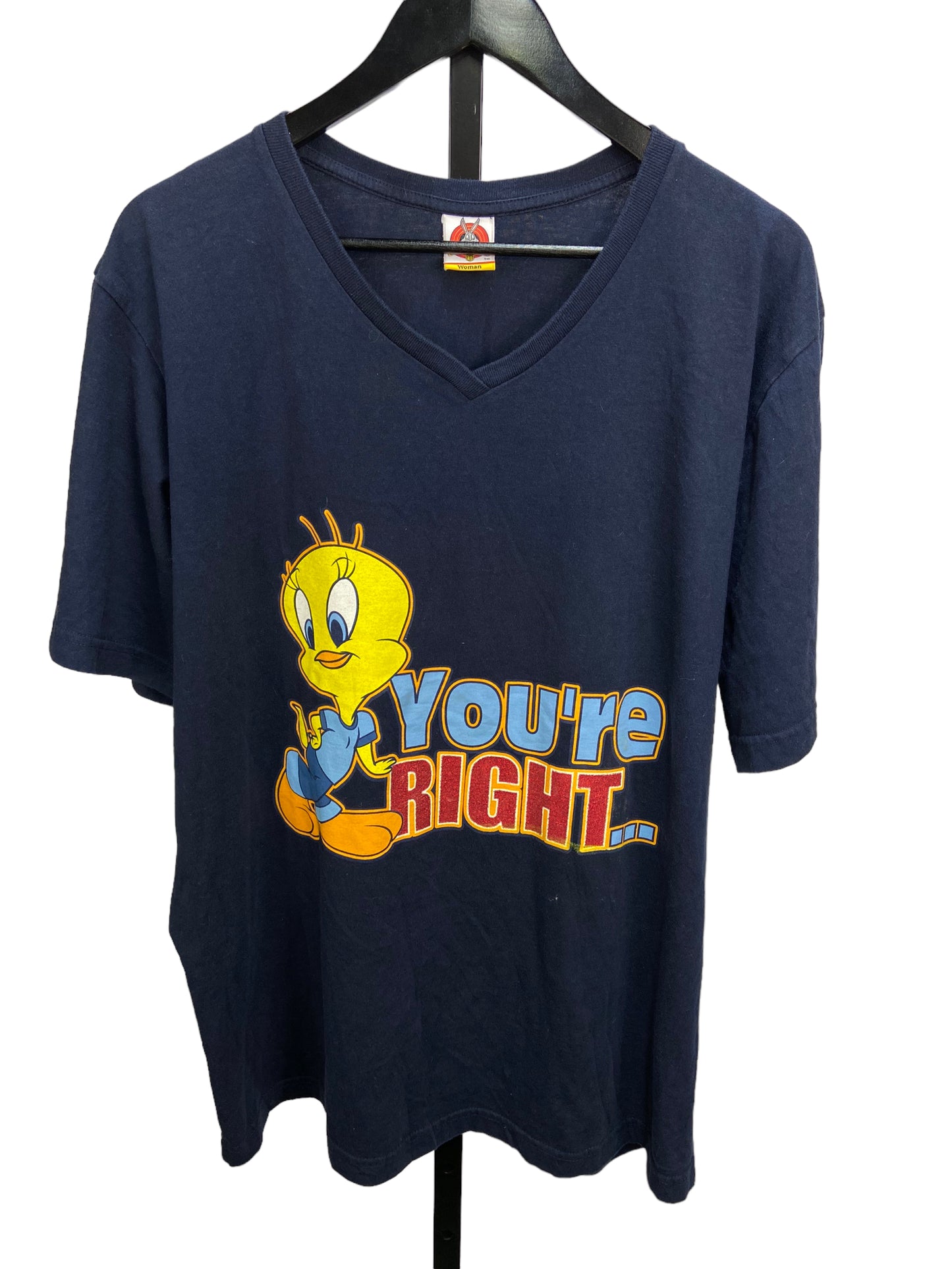 VTG Women's You're Right Tweety Bird Tee Sz XL