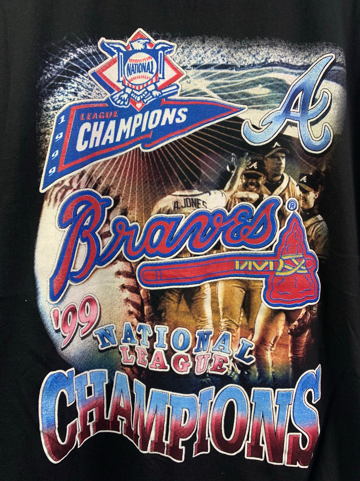 Vintage Atlanta Braves 1995 World Series Champions T Shirt Tee 